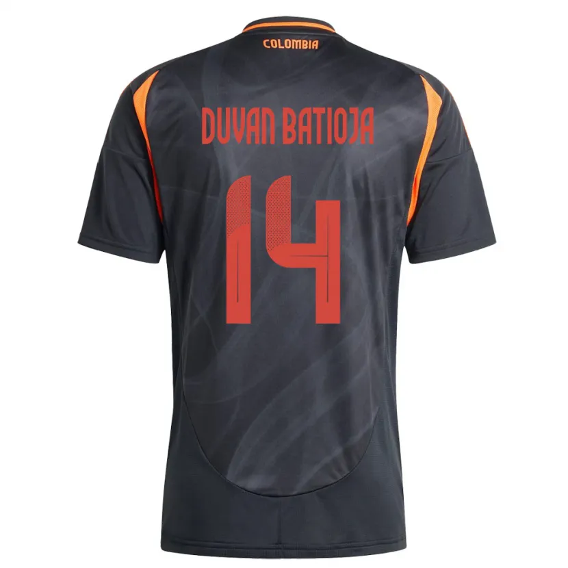 Danxen Heren Colombia Andy Duván Batioja #14 Zwart Uitshirt Uittenue 24-26 T-Shirt