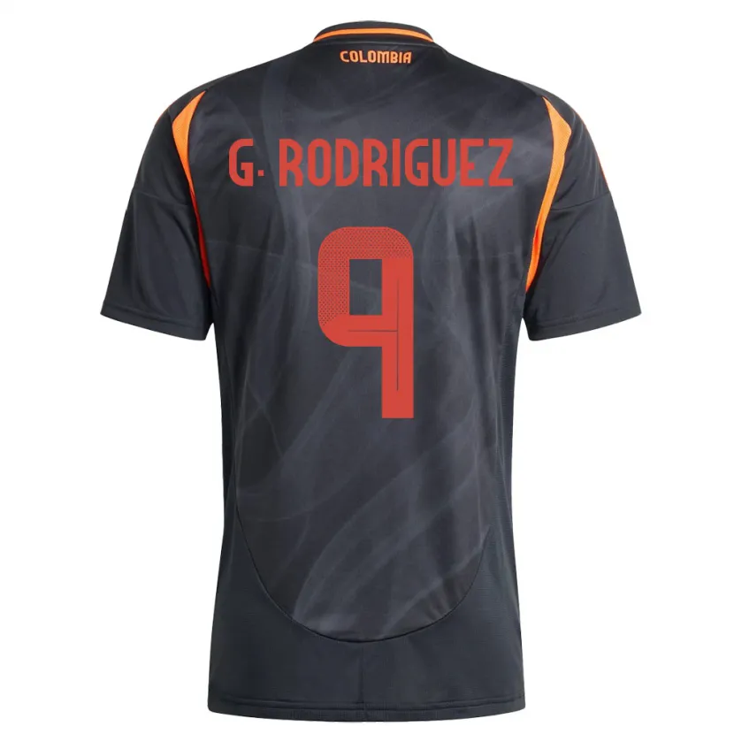 Danxen Heren Colombia Gabriela Rodríguez #9 Zwart Uitshirt Uittenue 24-26 T-Shirt