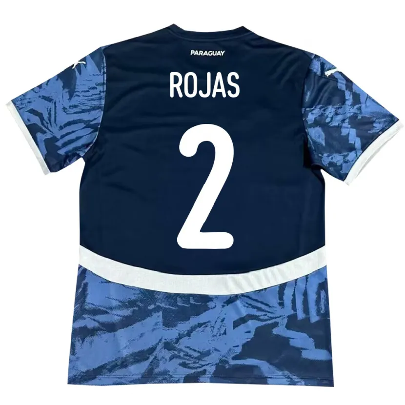 Danxen Heren Paraguay Robert Rojas #2 Blauw Uitshirt Uittenue 24-26 T-Shirt
