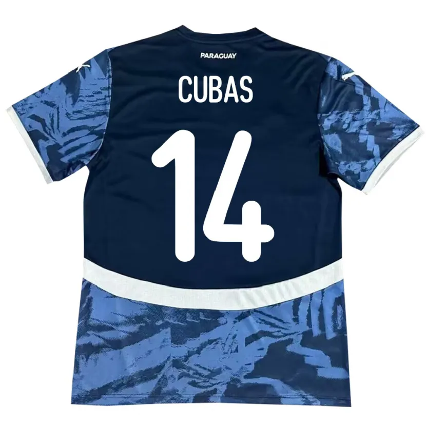 Danxen Heren Paraguay Andrés Cubas #14 Blauw Uitshirt Uittenue 24-26 T-Shirt