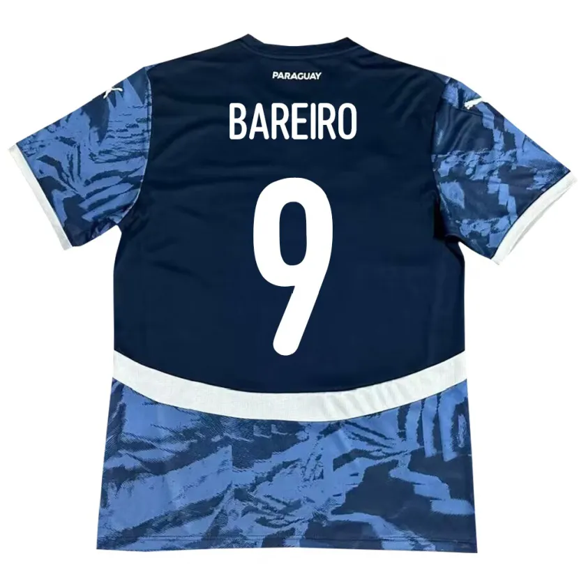 Danxen Heren Paraguay Adam Bareiro #9 Blauw Uitshirt Uittenue 24-26 T-Shirt