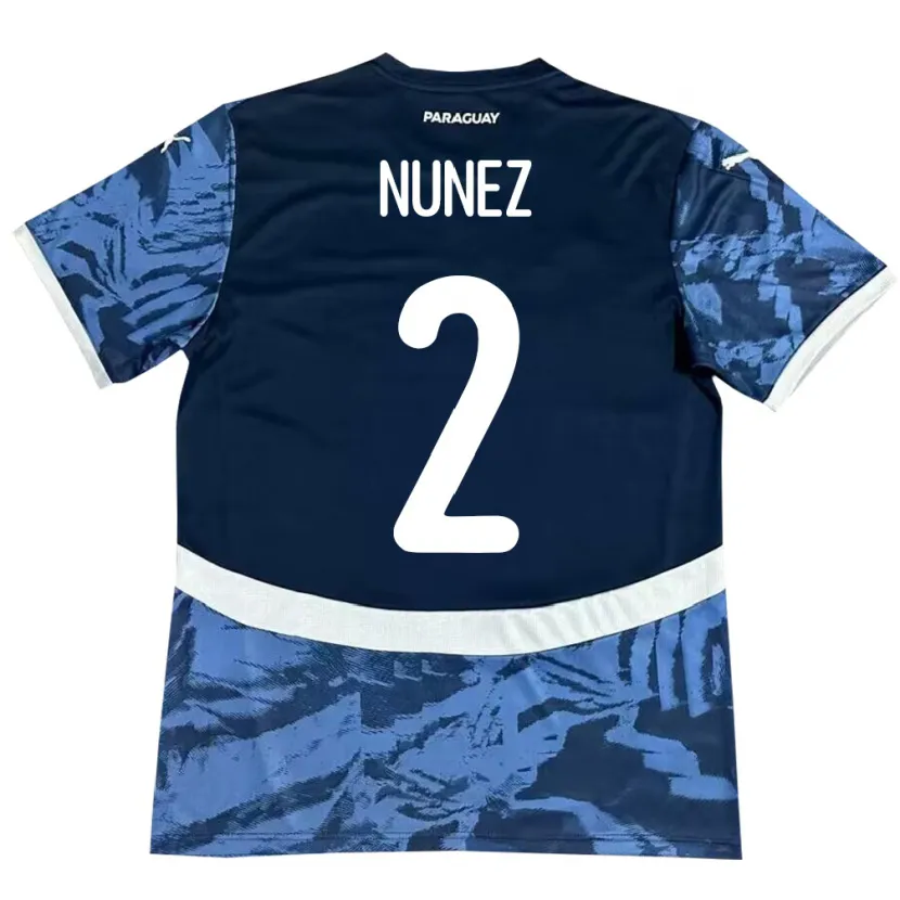 Danxen Heren Paraguay Alan Núñez #2 Blauw Uitshirt Uittenue 24-26 T-Shirt