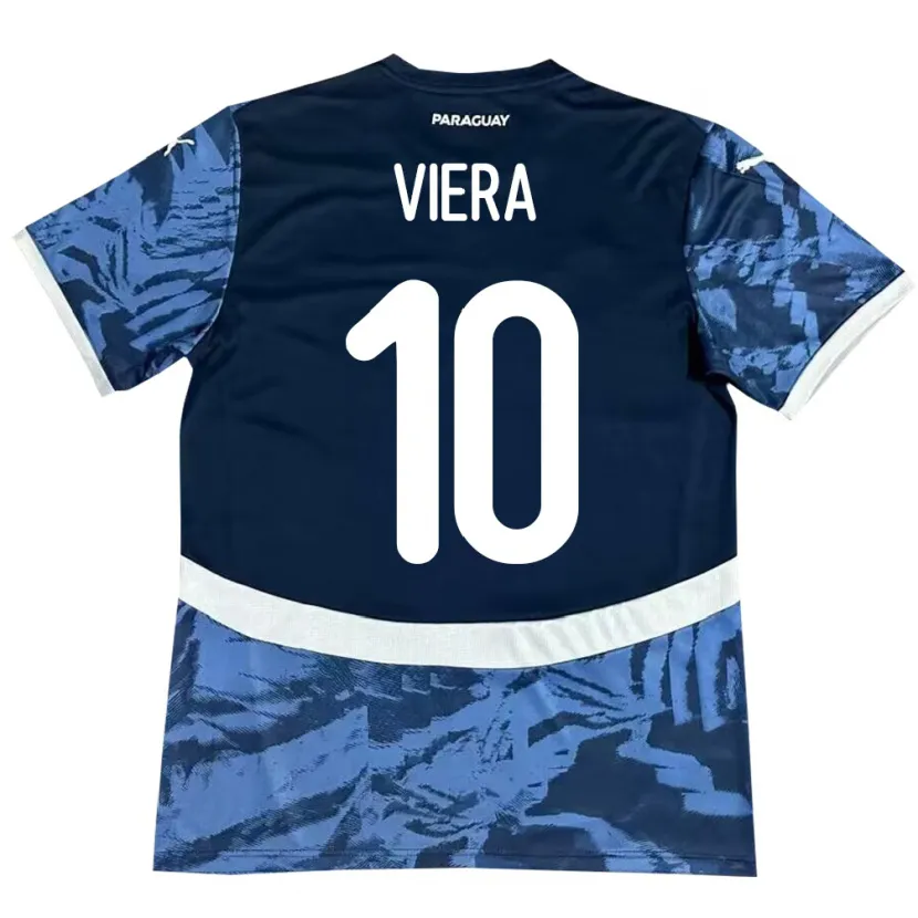 Danxen Heren Paraguay Wílder Viera #10 Blauw Uitshirt Uittenue 24-26 T-Shirt