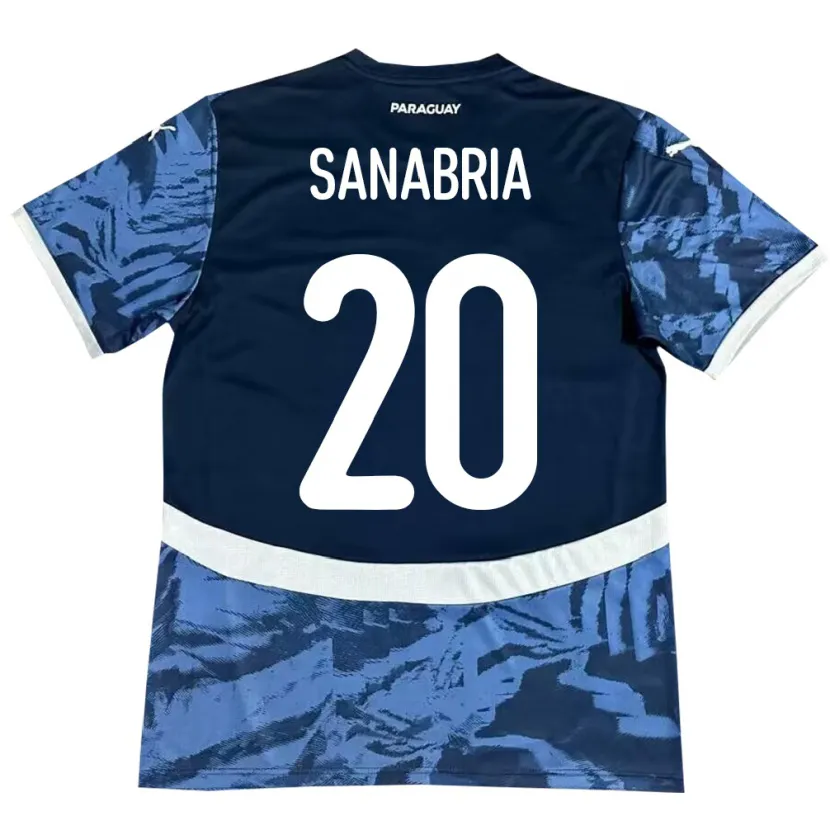 Danxen Heren Paraguay Tobías Sanabria #20 Blauw Uitshirt Uittenue 24-26 T-Shirt