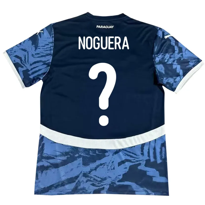 Danxen Heren Paraguay Junior Noguera #0 Blauw Uitshirt Uittenue 24-26 T-Shirt