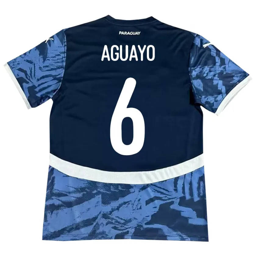 Danxen Heren Paraguay Ángel Aguayo #6 Blauw Uitshirt Uittenue 24-26 T-Shirt