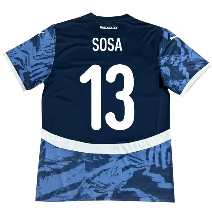 Danxen Heren Paraguay Alex Sosa #13 Blauw Uitshirt Uittenue 24-26 T-Shirt