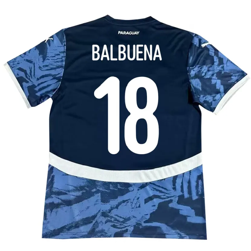 Danxen Heren Paraguay Axel Balbuena #18 Blauw Uitshirt Uittenue 24-26 T-Shirt