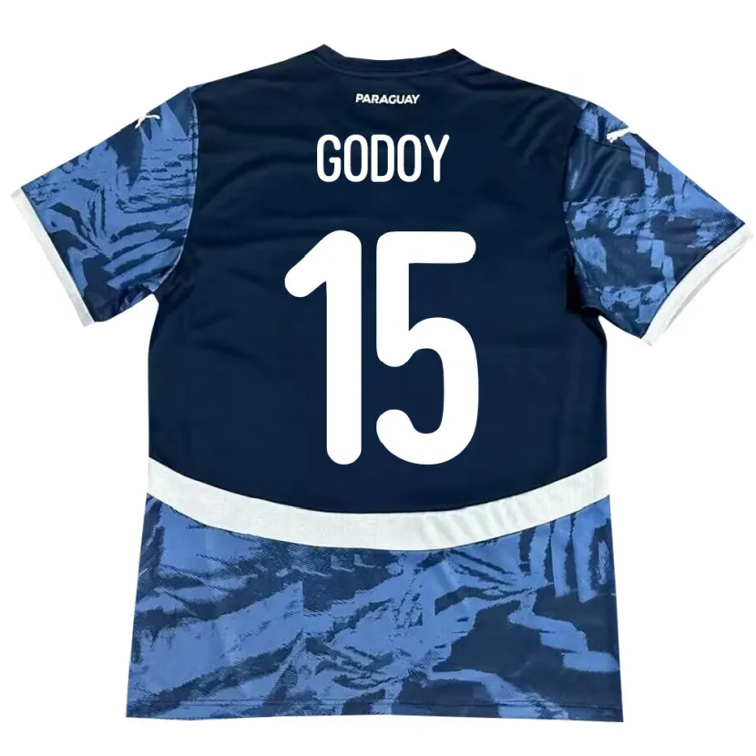 Danxen Heren Paraguay Fanny Godoy #15 Blauw Uitshirt Uittenue 24-26 T-Shirt
