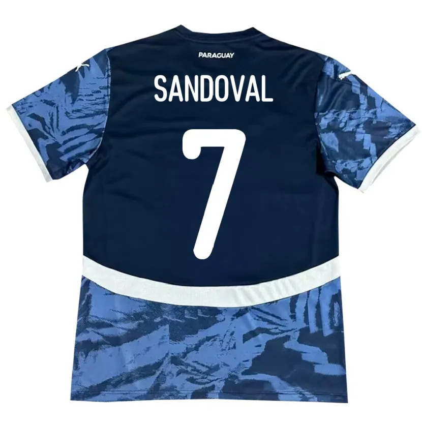 Danxen Heren Paraguay Fabiola Sandoval #7 Blauw Uitshirt Uittenue 24-26 T-Shirt