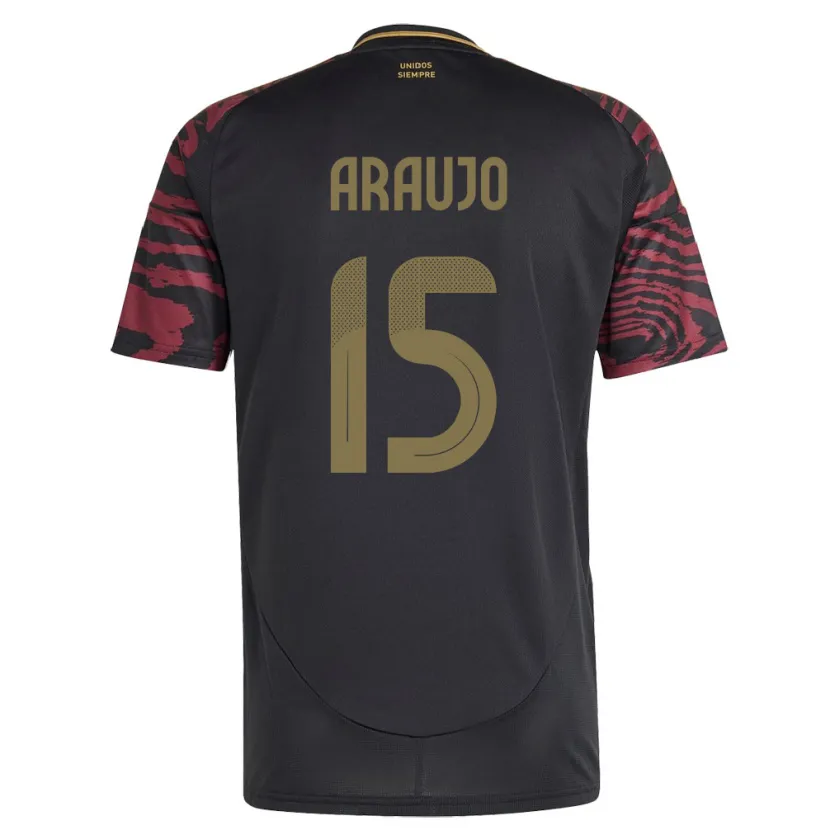 Danxen Heren Peru Miguel Araujo #15 Zwart Uitshirt Uittenue 24-26 T-Shirt