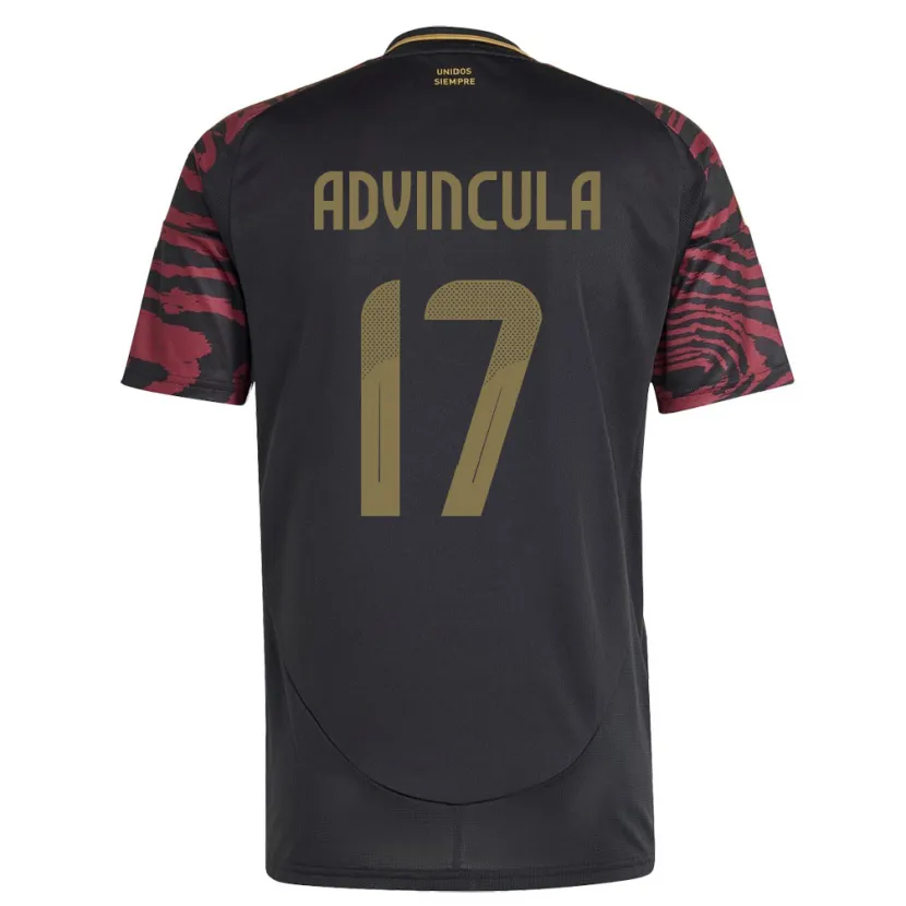 Danxen Heren Peru Luis Advíncula #17 Zwart Uitshirt Uittenue 24-26 T-Shirt