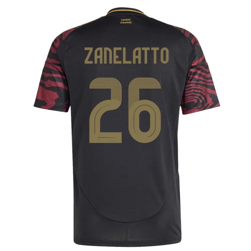 Danxen Heren Peru Franco Zanelatto #26 Zwart Uitshirt Uittenue 24-26 T-Shirt