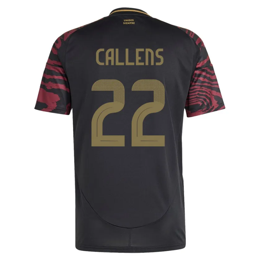 Danxen Heren Peru Alexander Callens #22 Zwart Uitshirt Uittenue 24-26 T-Shirt