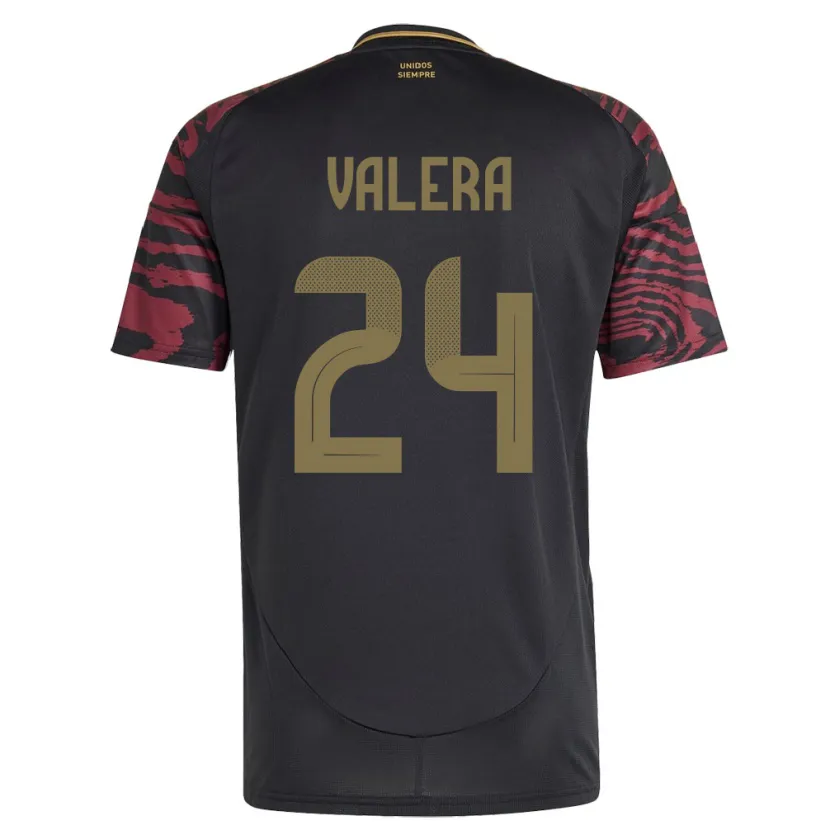 Danxen Heren Peru Álex Valera #24 Zwart Uitshirt Uittenue 24-26 T-Shirt