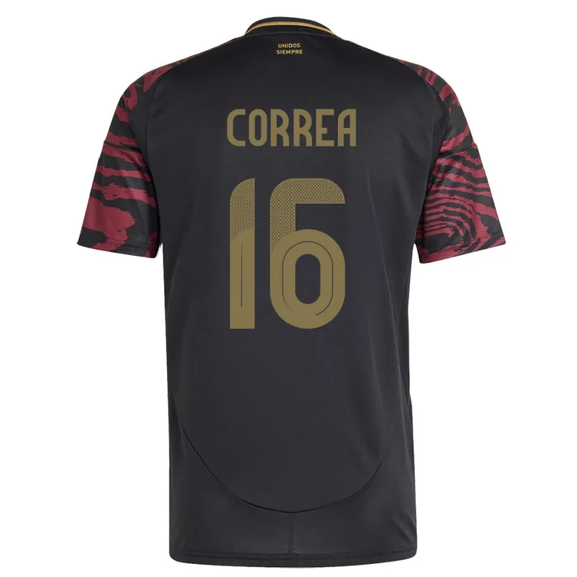 Danxen Heren Peru Eslyn Correa #16 Zwart Uitshirt Uittenue 24-26 T-Shirt