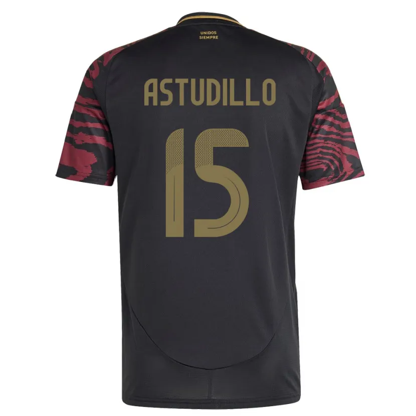Danxen Heren Peru Julinho Astudillo #15 Zwart Uitshirt Uittenue 24-26 T-Shirt