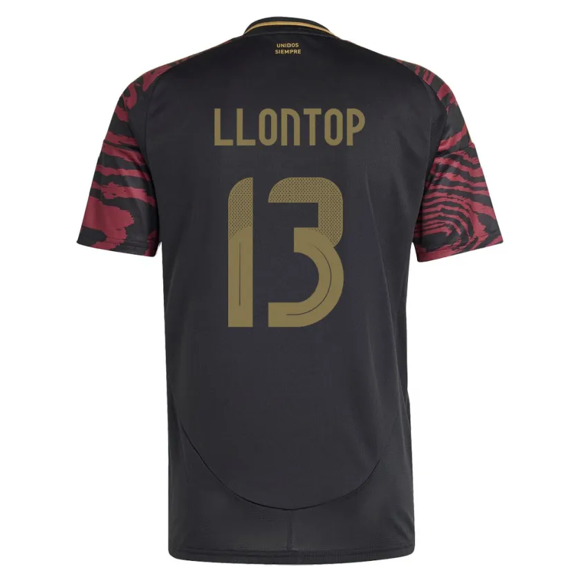 Danxen Heren Peru Mathías Llontop #13 Zwart Uitshirt Uittenue 24-26 T-Shirt