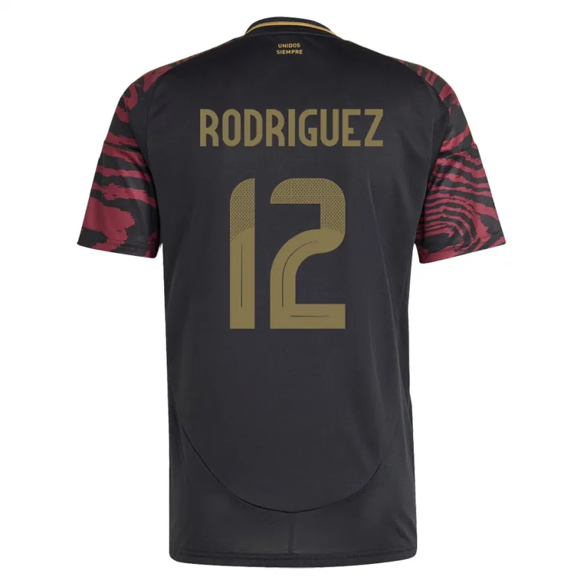 Danxen Heren Peru Jhefferson Rodríguez #12 Zwart Uitshirt Uittenue 24-26 T-Shirt