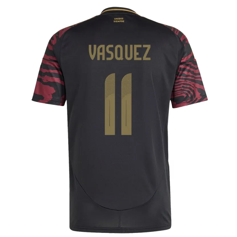 Danxen Heren Peru Diether Vásquez #11 Zwart Uitshirt Uittenue 24-26 T-Shirt
