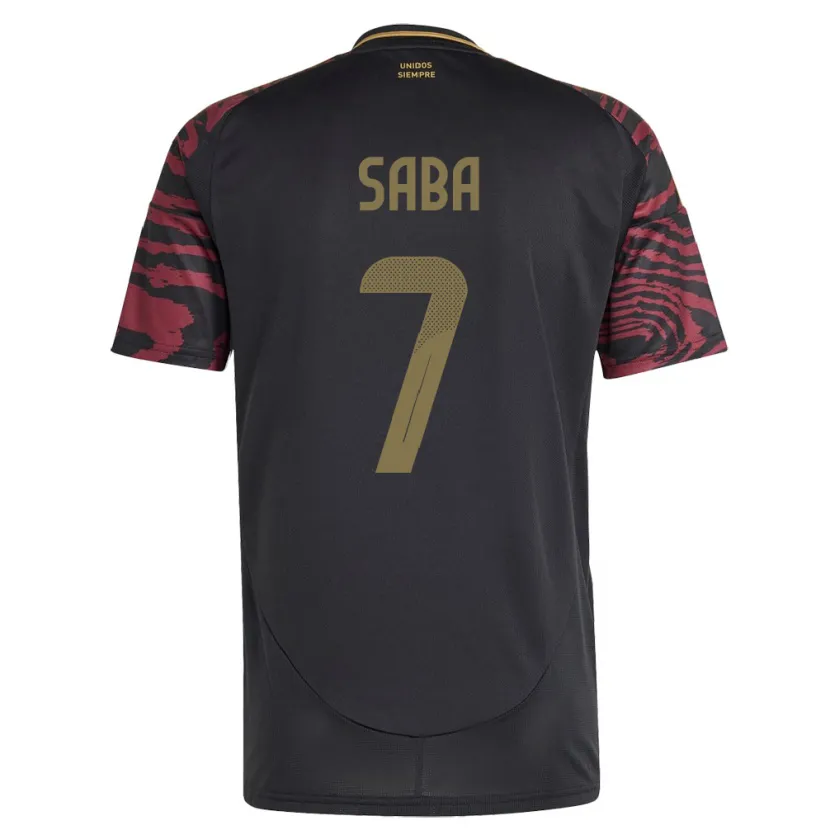 Danxen Heren Peru Emilio Saba #7 Zwart Uitshirt Uittenue 24-26 T-Shirt