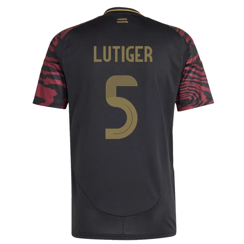 Danxen Heren Peru Rafael Lutiger #5 Zwart Uitshirt Uittenue 24-26 T-Shirt