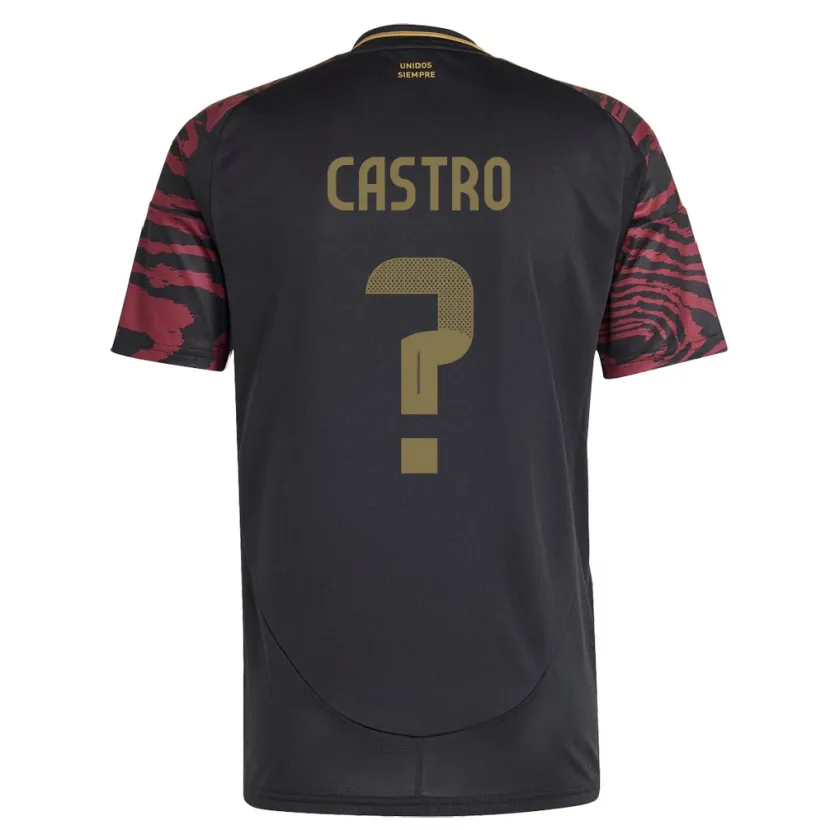 Danxen Heren Peru Maxloren Castro #0 Zwart Uitshirt Uittenue 24-26 T-Shirt