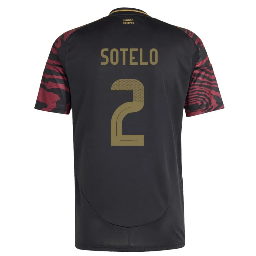 Danxen Heren Peru Ghian Sotelo #2 Zwart Uitshirt Uittenue 24-26 T-Shirt