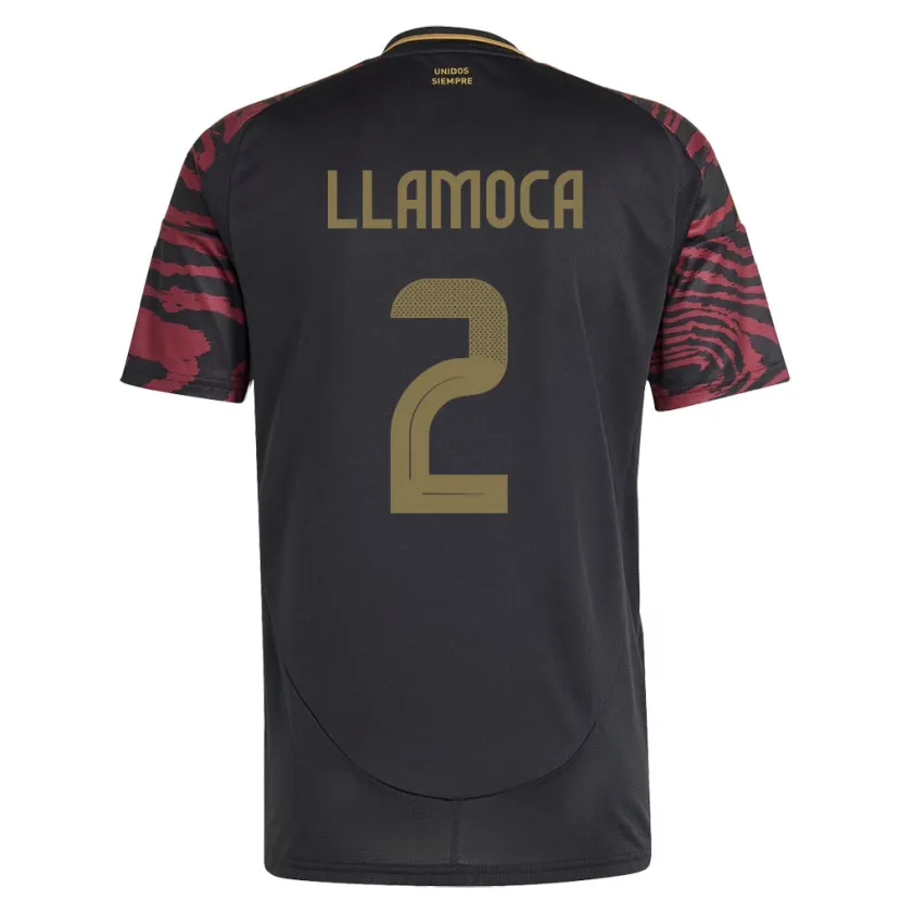 Danxen Heren Peru Braelynn Llamoca #2 Zwart Uitshirt Uittenue 24-26 T-Shirt