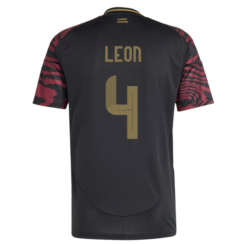 Danxen Heren Peru Mía León #4 Zwart Uitshirt Uittenue 24-26 T-Shirt