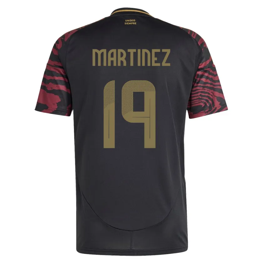Danxen Heren Peru Nahomi Martínez #19 Zwart Uitshirt Uittenue 24-26 T-Shirt