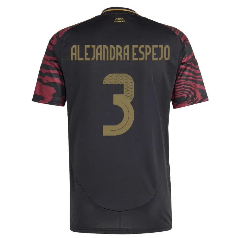 Danxen Heren Peru María Alejandra Espejo #3 Zwart Uitshirt Uittenue 24-26 T-Shirt