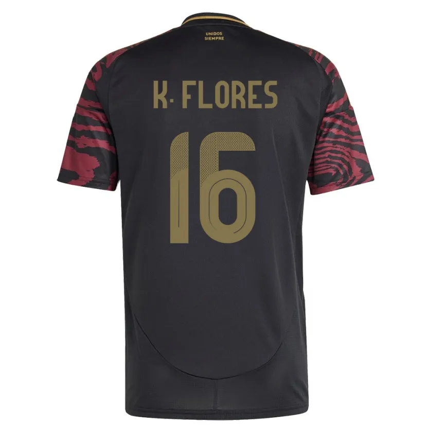 Danxen Heren Peru Kimbherly Flores #16 Zwart Uitshirt Uittenue 24-26 T-Shirt