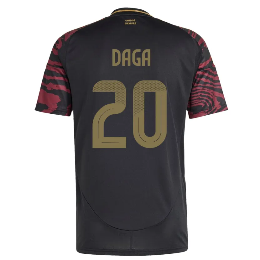 Danxen Heren Peru Azucena Daga #20 Zwart Uitshirt Uittenue 24-26 T-Shirt