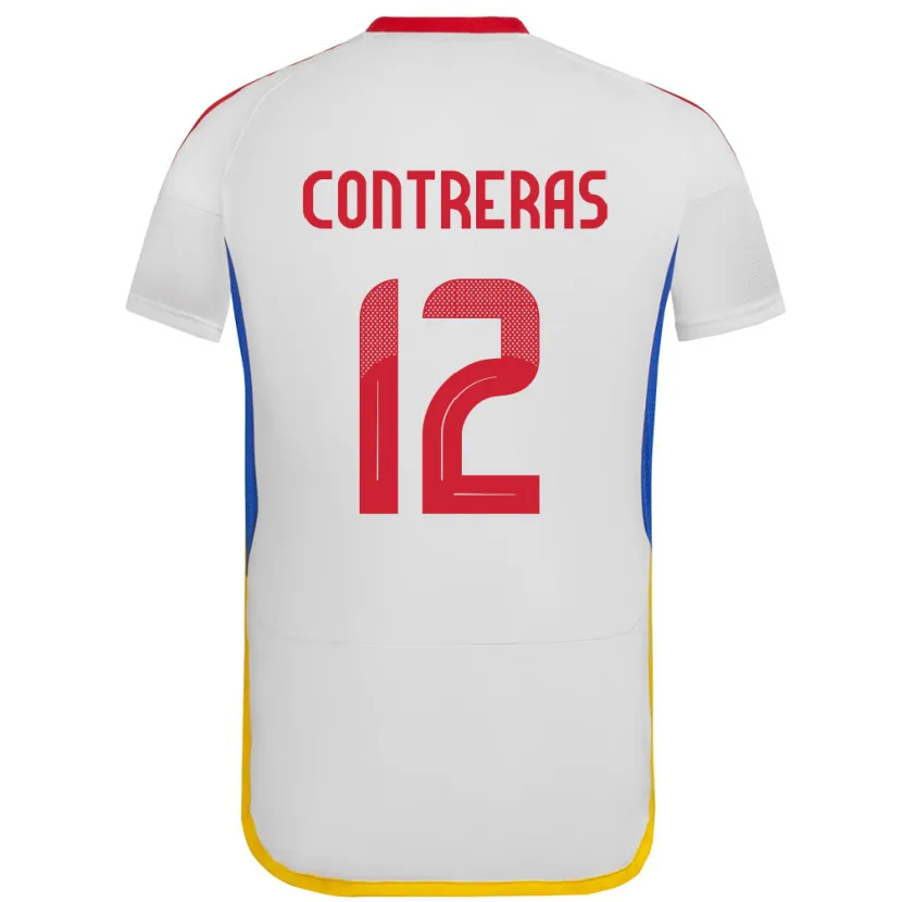 Danxen Heren Venezuela José Contreras #12 Wit Uitshirt Uittenue 24-26 T-Shirt