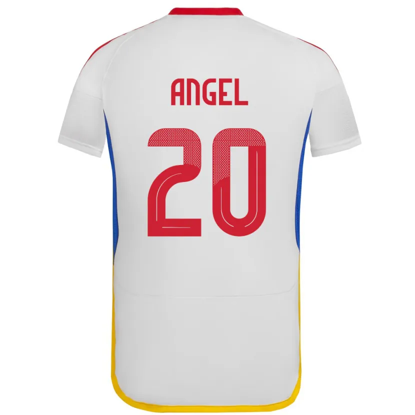 Danxen Heren Venezuela Wilker Ángel #20 Wit Uitshirt Uittenue 24-26 T-Shirt