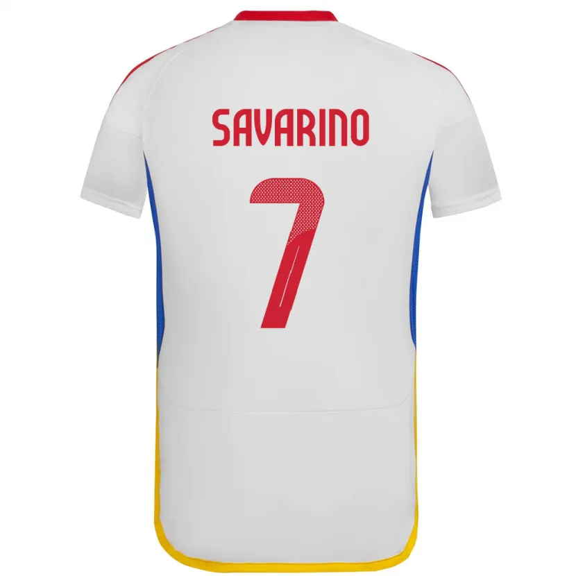 Danxen Heren Venezuela Jefferson Savarino #7 Wit Uitshirt Uittenue 24-26 T-Shirt