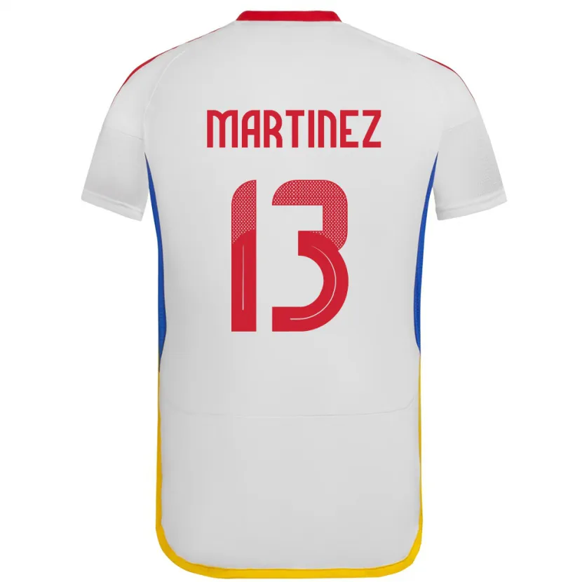 Danxen Heren Venezuela José Martínez #13 Wit Uitshirt Uittenue 24-26 T-Shirt
