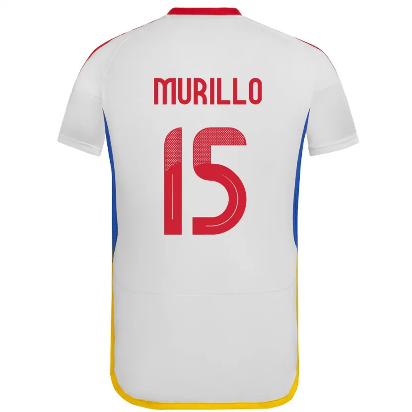 Danxen Heren Venezuela Jhon Murillo #15 Wit Uitshirt Uittenue 24-26 T-Shirt