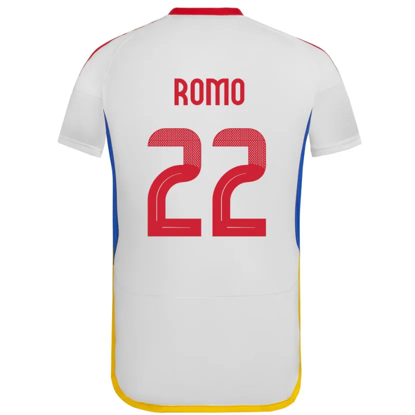 Danxen Heren Venezuela Rafael Romo #22 Wit Uitshirt Uittenue 24-26 T-Shirt