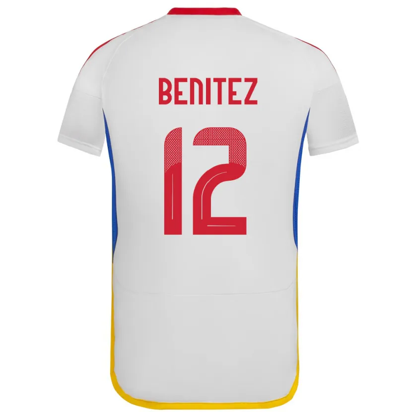 Danxen Heren Venezuela Frankarlos Benítez #12 Wit Uitshirt Uittenue 24-26 T-Shirt