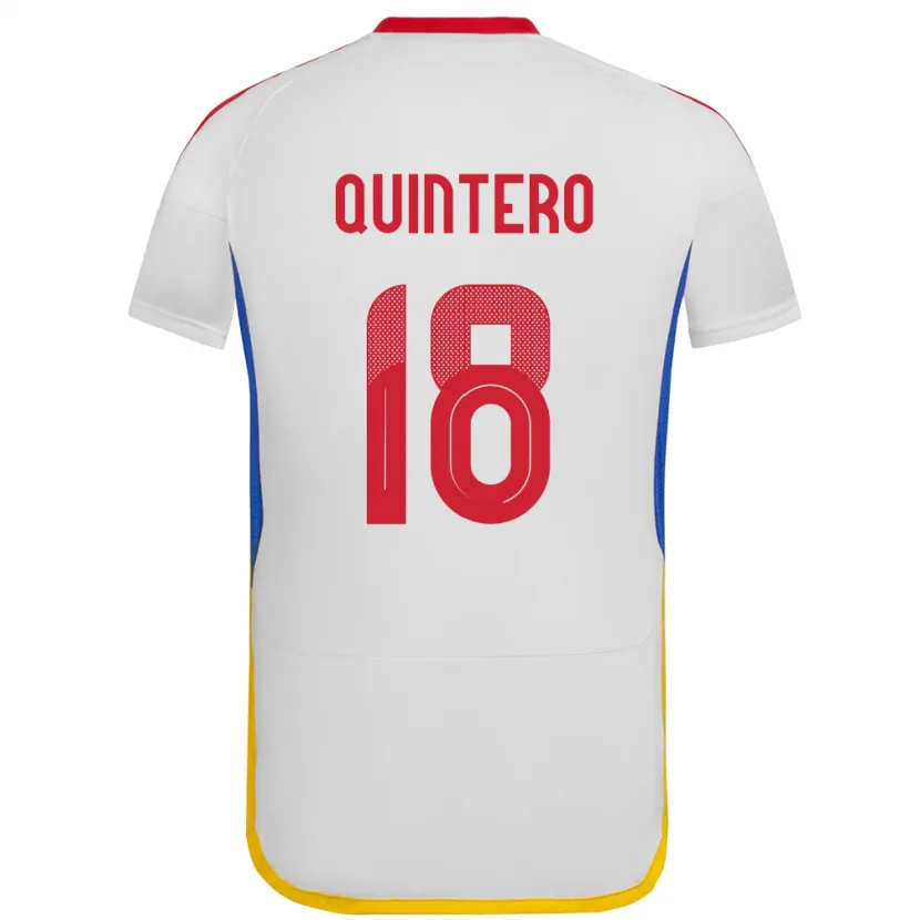 Danxen Heren Venezuela Jesús Quintero #18 Wit Uitshirt Uittenue 24-26 T-Shirt