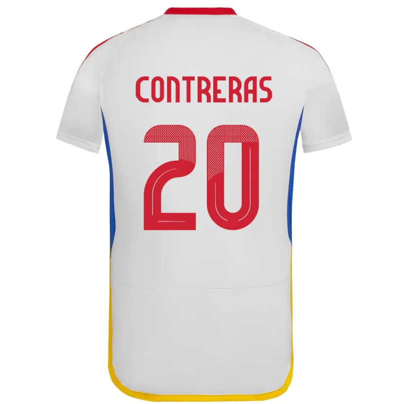 Danxen Heren Venezuela Anderson Contreras #20 Wit Uitshirt Uittenue 24-26 T-Shirt
