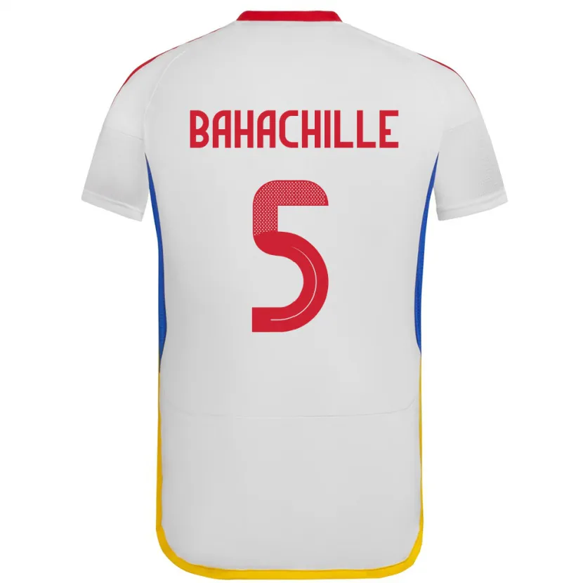 Danxen Heren Venezuela Abraham Bahachille #5 Wit Uitshirt Uittenue 24-26 T-Shirt
