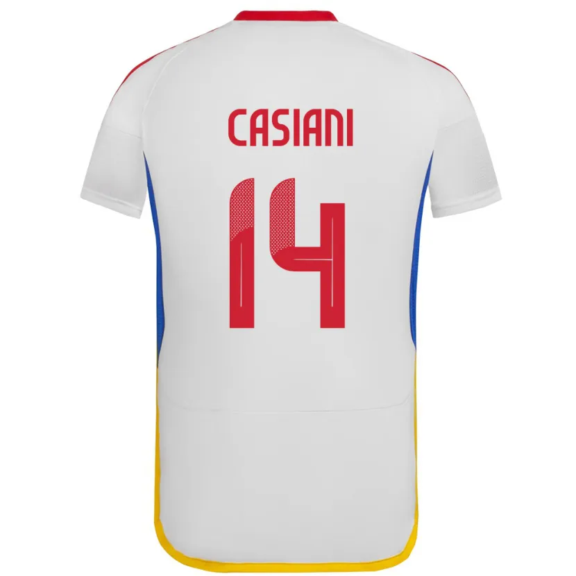 Danxen Heren Venezuela Luis Casiani #14 Wit Uitshirt Uittenue 24-26 T-Shirt