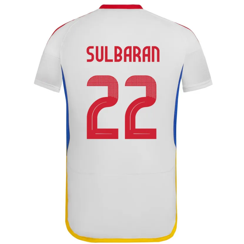 Danxen Heren Venezuela Manuel Sulbarán #22 Wit Uitshirt Uittenue 24-26 T-Shirt