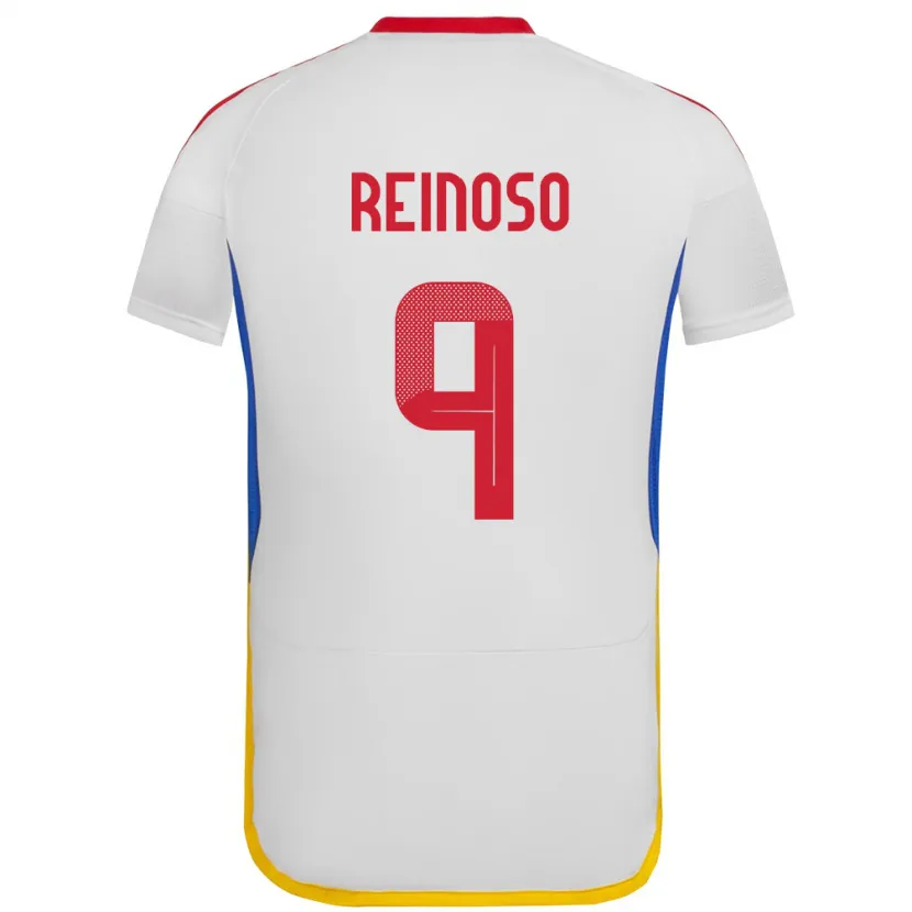 Danxen Heren Venezuela Lucciano Reinoso #9 Wit Uitshirt Uittenue 24-26 T-Shirt