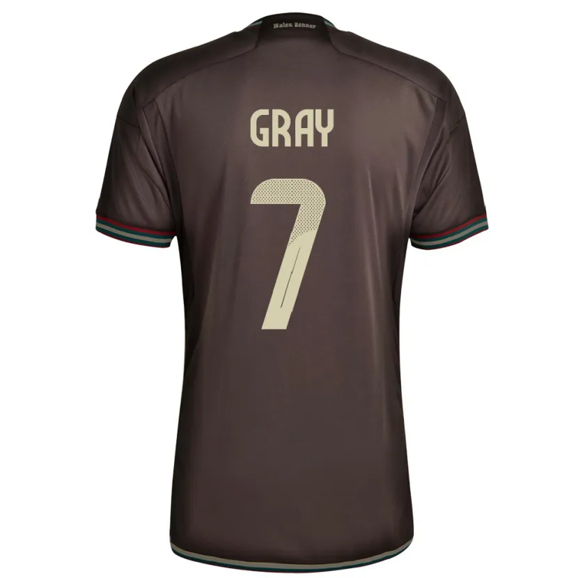 Danxen Heren Jamaica Demarai Gray #7 Nachtbruin Uitshirt Uittenue 24-26 T-Shirt