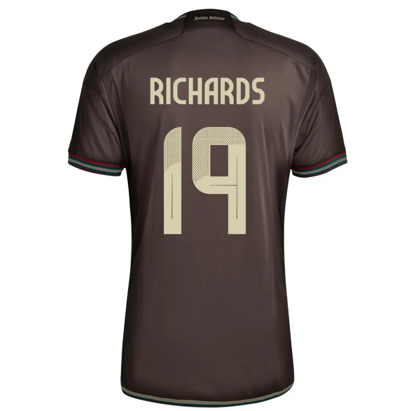 Danxen Heren Jamaica Davia Richards #19 Nachtbruin Uitshirt Uittenue 24-26 T-Shirt
