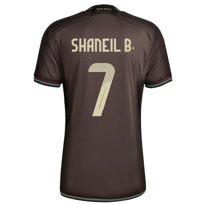 Danxen Heren Jamaica Shaneil Buckley #7 Nachtbruin Uitshirt Uittenue 24-26 T-Shirt